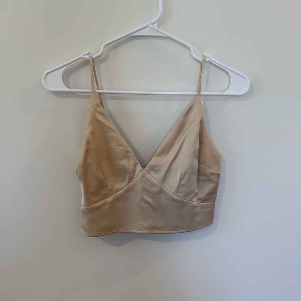 Abercrombie & Fitch Beige Satin Top